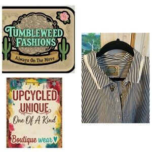 Tumbleweed Fashions Oversized Cotton Striped Shirt💕